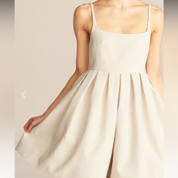 Rebecca Taylor linen romper, jumpsuit size 0 in Rye, cream - Picture 5 of 12